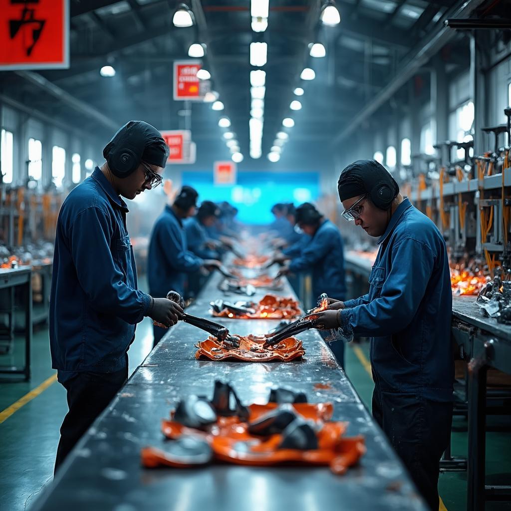 Carp fishing chair factory production line with aluminium frames