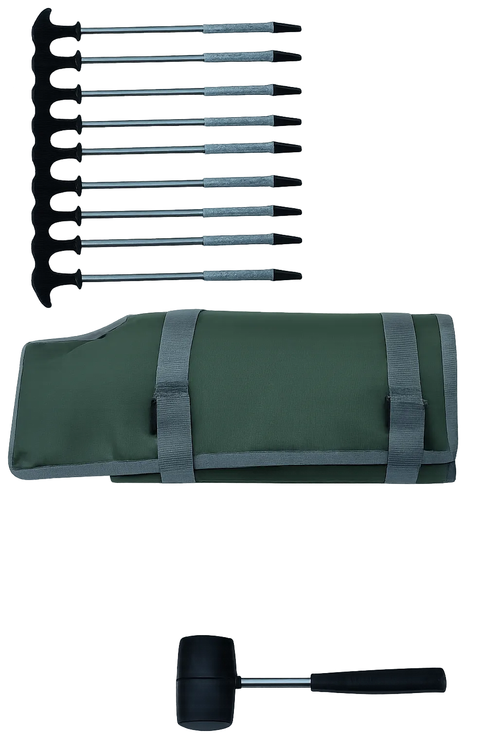 Complete Peg and Hammer Set - OEM Accessory Kit for Camping Gear Suppliers